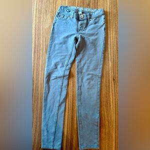 Justice girls premium jeans size 12 slim grey soft knit jegging